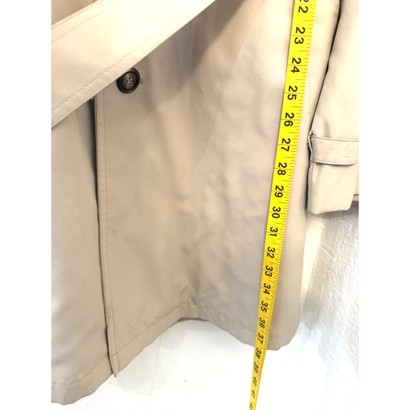 Vintage Harbormaster Trench Coat Mens Large Belted Made in USA John Weitz 80s - Picture 14 of 14